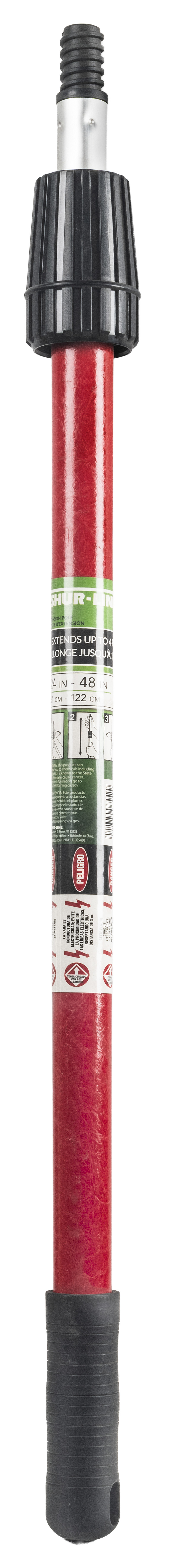Fiber/Aluminum Collet Extension Pole, Ext up to 2-4 ft. (24” - 48”)