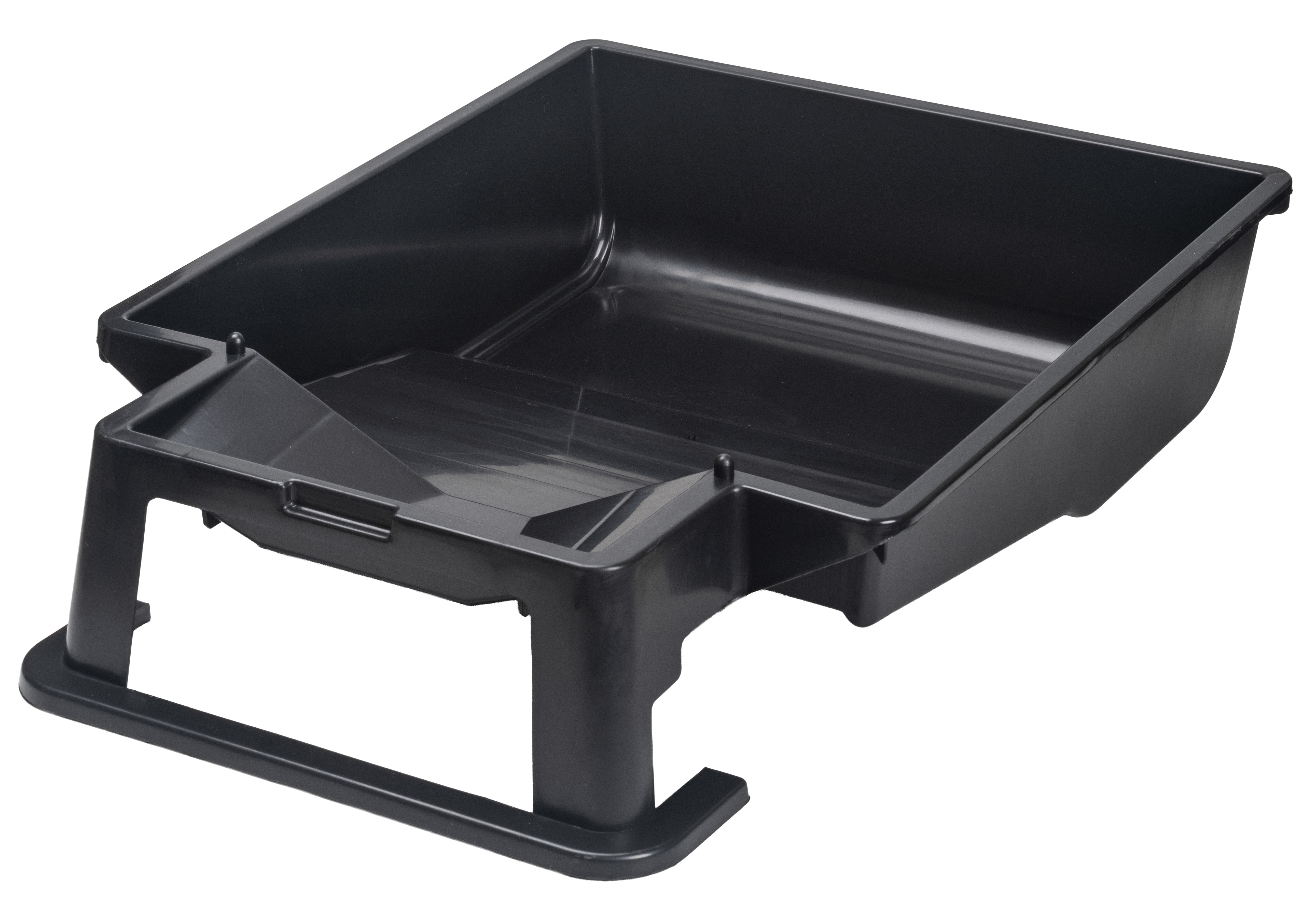 9” Black Stackable Deep Well, Plastic Paint Tray