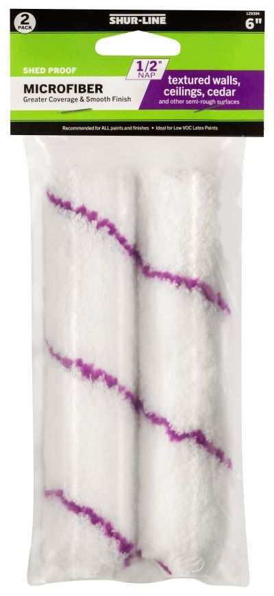 Better 2PK Refill, 6” Microfiber Mini Roller Cover 1/2