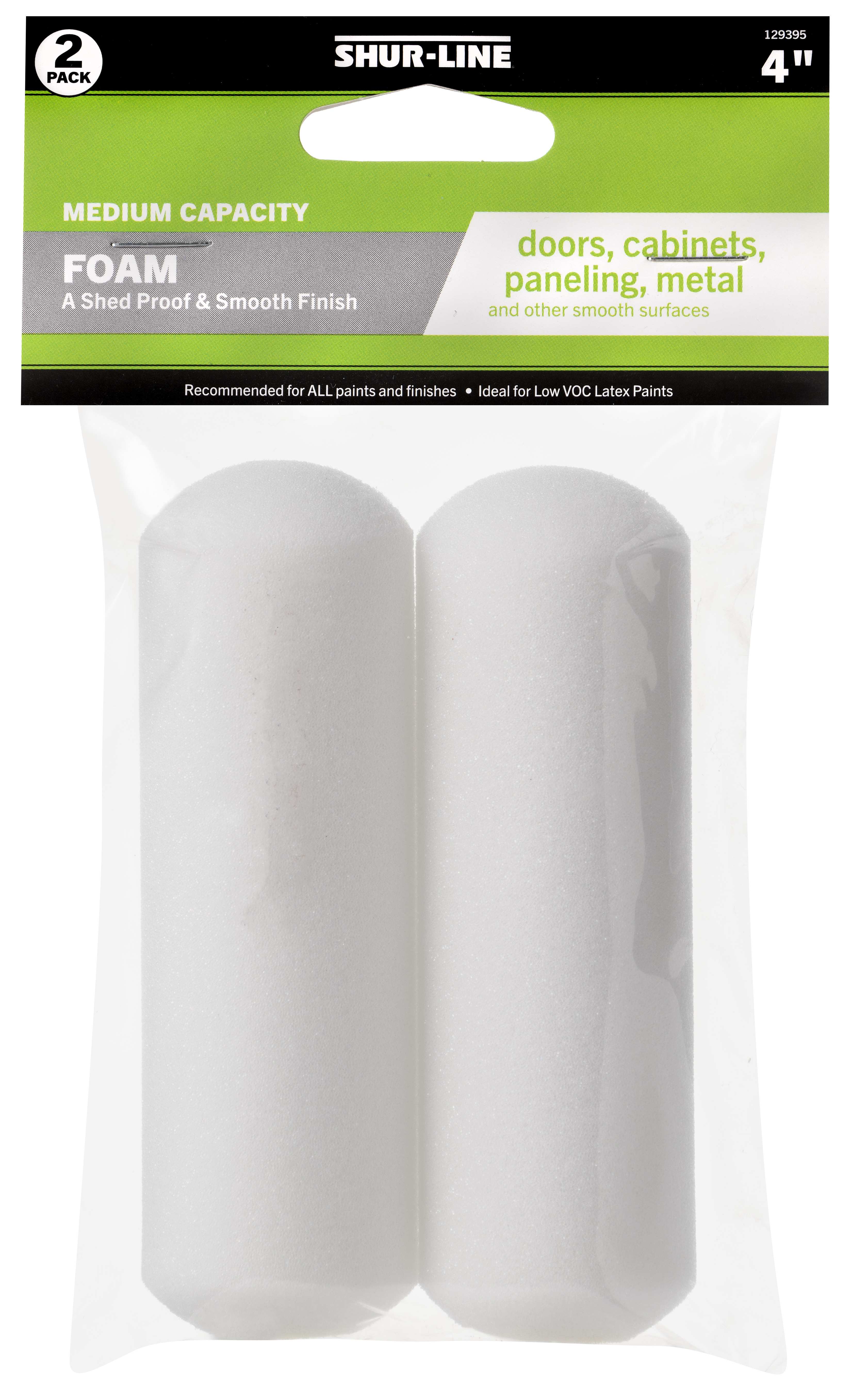 2PK Refill, 4” Foam Mini Roller Cover