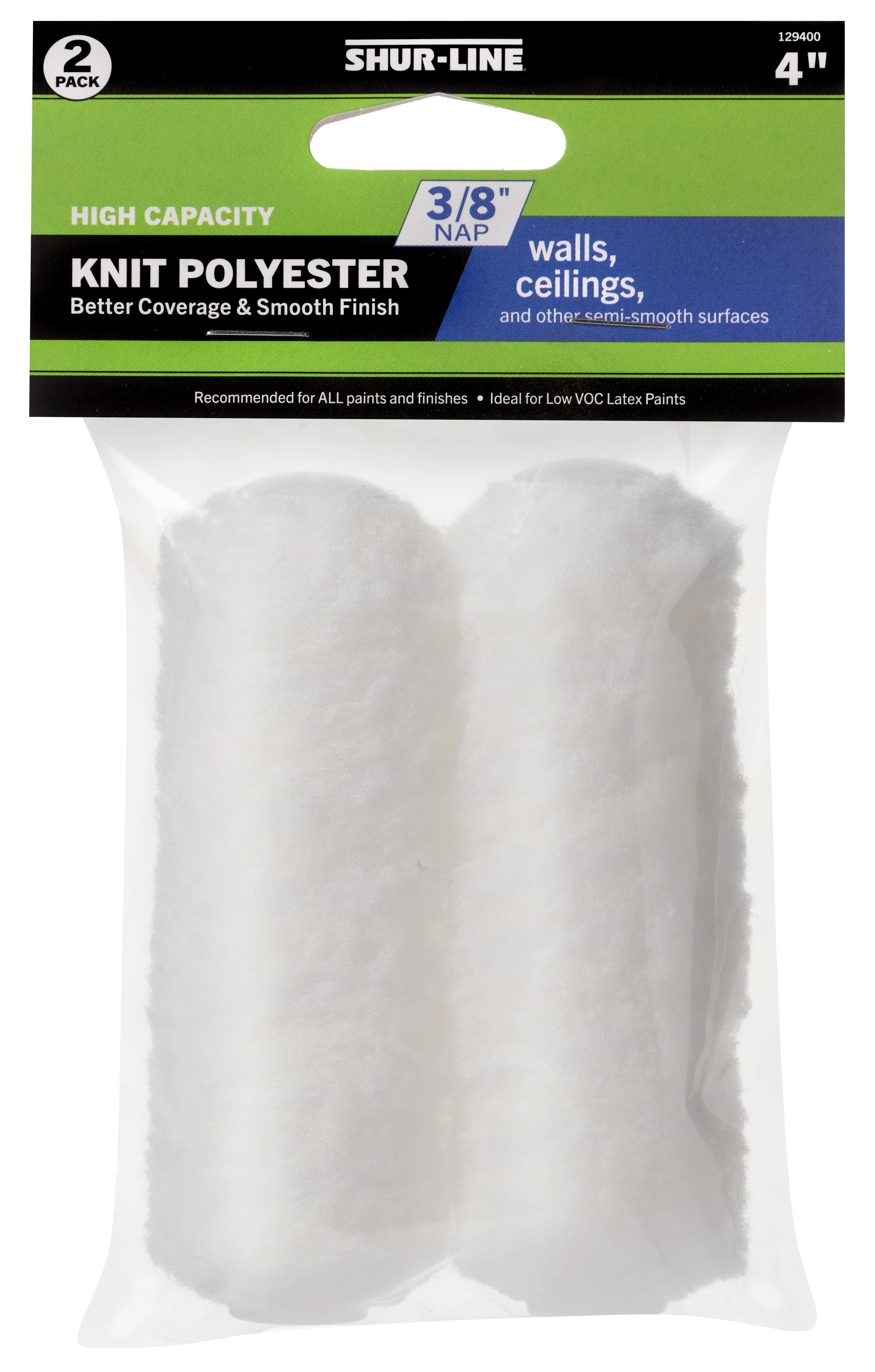 Better 2PK Refill, 4” Knit Mini Roller Cover 3/8