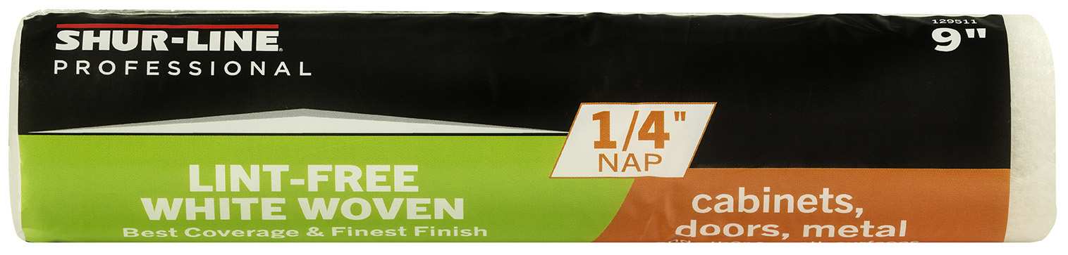 Professional 9” White Woven Lint Free Roller Cover 1/4